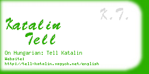 katalin tell business card